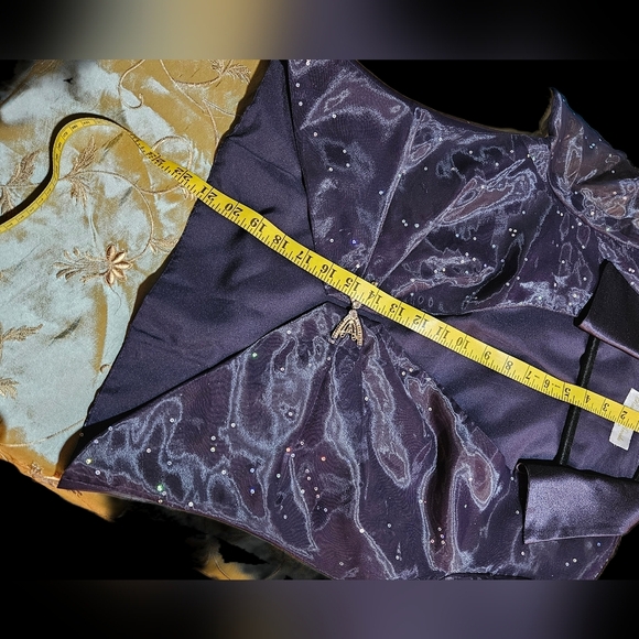 Elegant Purple Sheer Women's Jacket - Picture 4 of 6